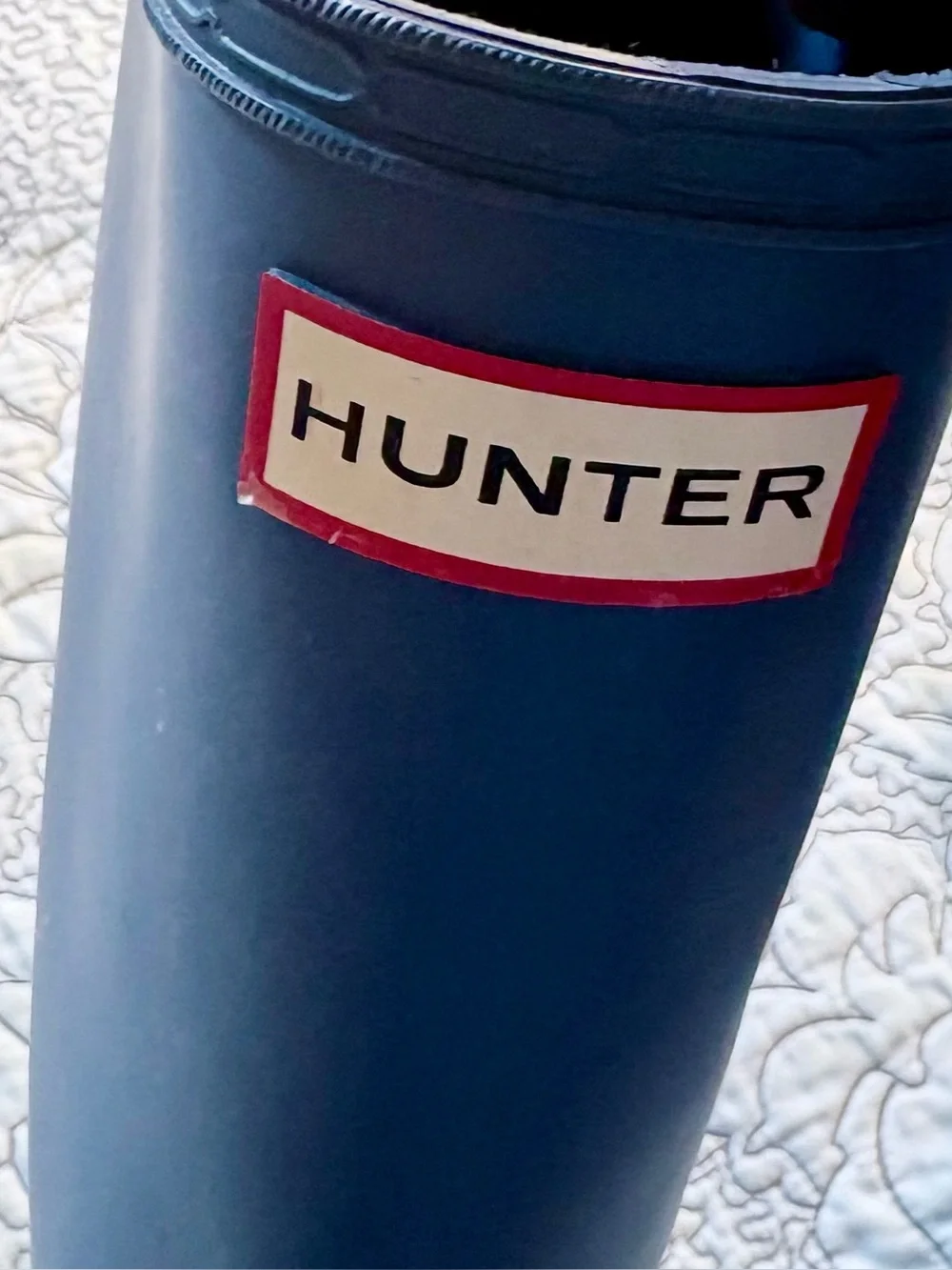💥Hunter Original Tall Rain Boots Gray Pink Buckle Waterproof Wellies Sz 5❤️